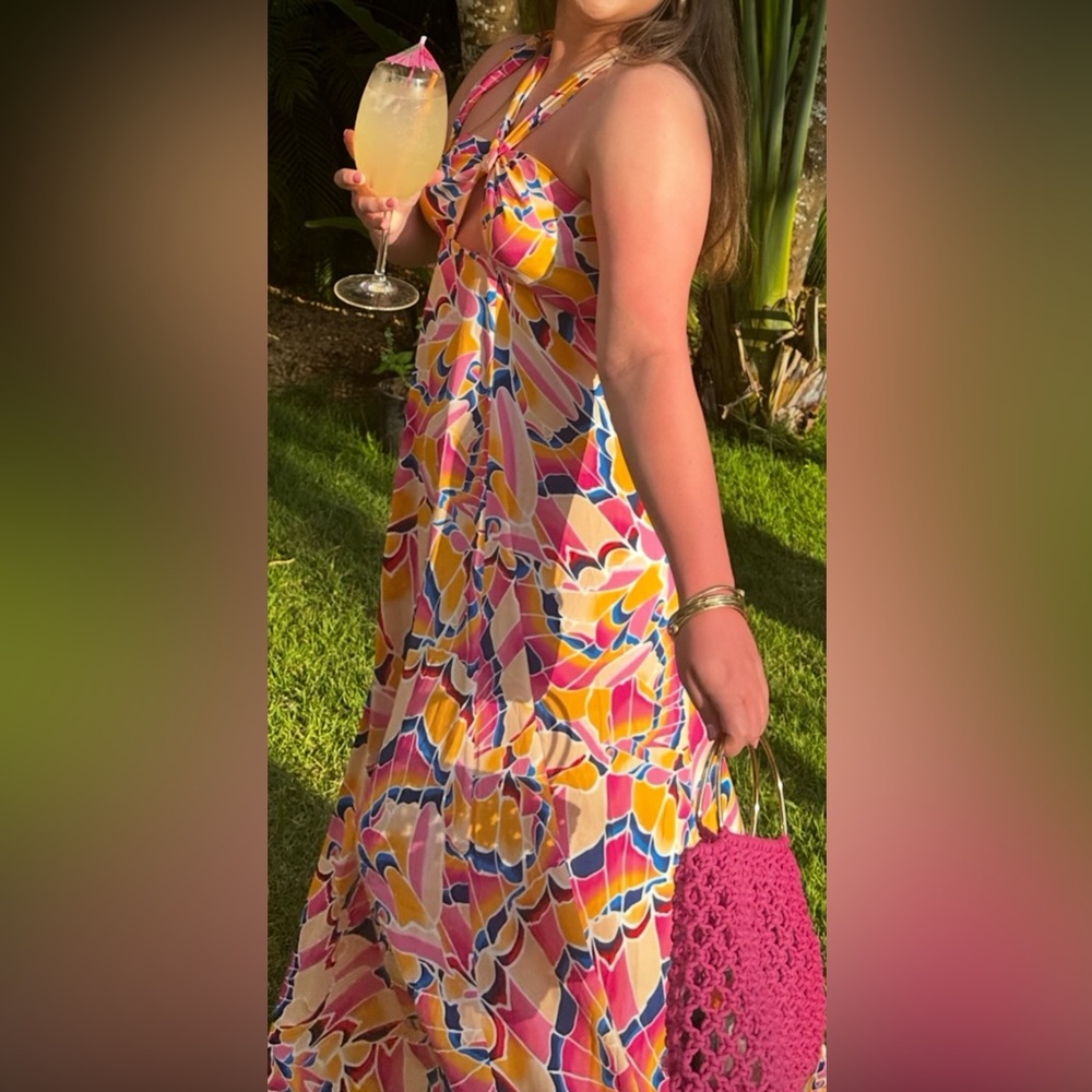 AFRM Emerson maxi dress in summer butterfly